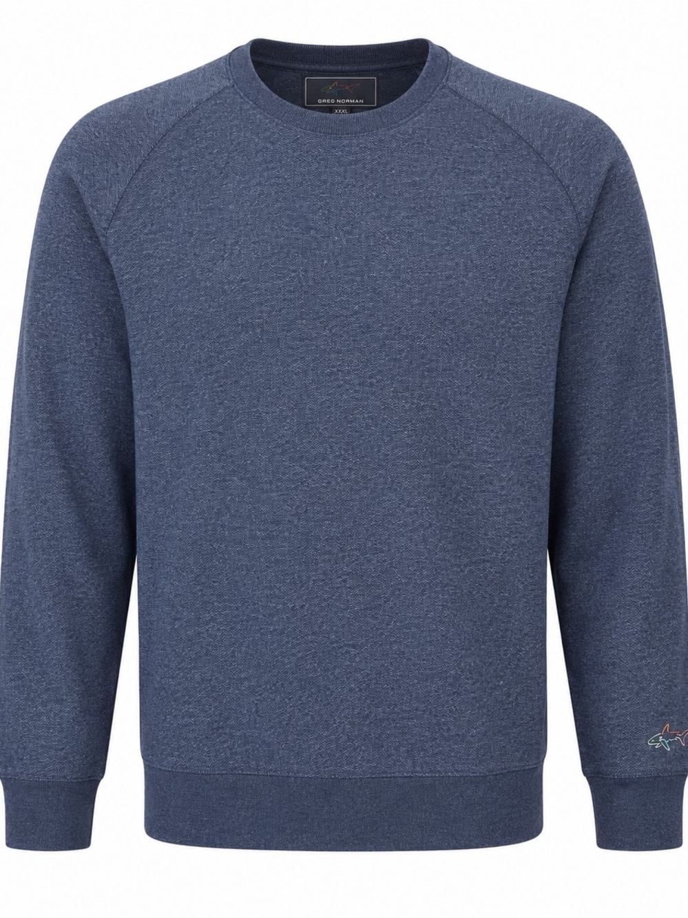 GREG NORMAN | Navy Heather Fleece Lined Crewneck Sweatshirt Pullover | XXXL 3X